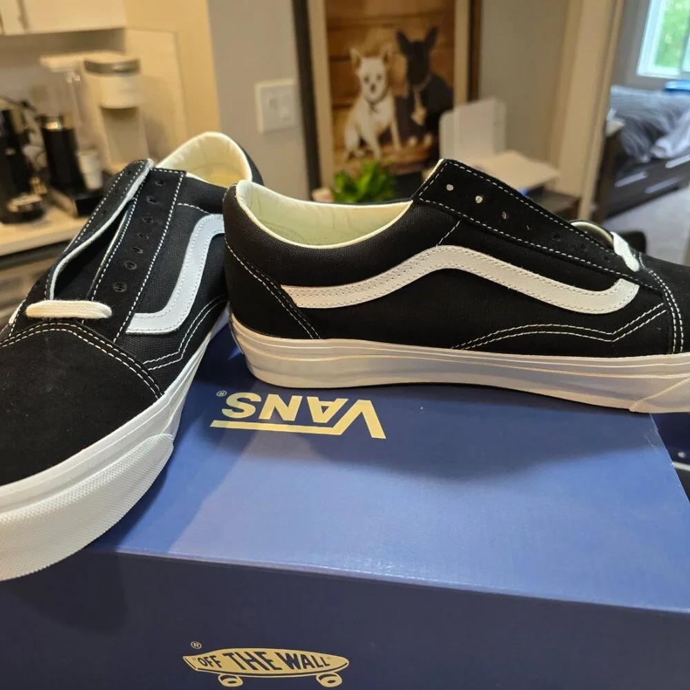 New Vans Premium Old Skool 36 LX Black/White Sneakers Low-Top Shoes MENS SZ 12 - Picture 3 of 9